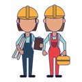 Construction workers avatars Royalty Free Stock Photo