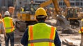 Construction Workers in Bright Safety Vests Royalty Free Stock Photo