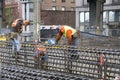 Construction workers building Royalty Free Stock Photo