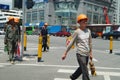 Construction workers in China Royalty Free Stock Photo