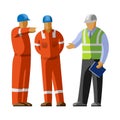 Construction workers group and manager Royalty Free Stock Photo