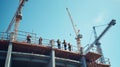 Construction Workers on High-Rise Royalty Free Stock Photo