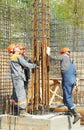 Construction workers making Royalty Free Stock Photo