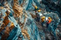 Construction Workers Overseeing Site Progress. Generative ai