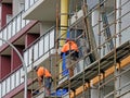 Construction Workers on site at 47 Beane St. Gosford. March, 2019. Building update ed223