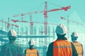 Construction Workers at Site Royalty Free Stock Photo