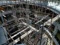 Construction workers working on scaffolding Royalty Free Stock Photo