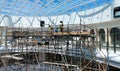 Construction workers working on scaffolding Royalty Free Stock Photo