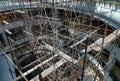 Construction workers working on scaffolding Royalty Free Stock Photo