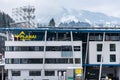 Planai Schladming Ski Station with shops, ski depot, information service, parking place. Ski Amade resort at Austria