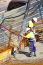 Construction works of a block of flats in Barcelona