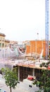 Construction works of a block of flats in Barcelona Royalty Free Stock Photo
