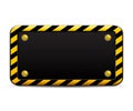 Construction yellow sign - vector