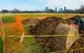 Construction Zilker Park Austin Texas front loader Earth Digger Royalty Free Stock Photo