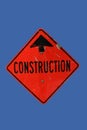 Construction zone ahead sign
