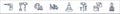 constructions line icons. linear set. quality vector line set such as engineering, paint roller, hammer, cone, excavator,