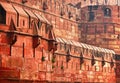 Constructions of old Indian Red Fort Royalty Free Stock Photo