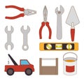 Constructions and tools theme design. Royalty Free Stock Photo
