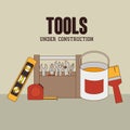 Constructions and tools theme design. Royalty Free Stock Photo