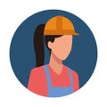 Constructionworker Jobs and professions avatar Royalty Free Stock Photo