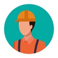 Constructionworker Jobs and professions avatar Royalty Free Stock Photo