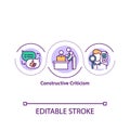 Constructive criticism concept icon