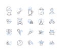 Constructive line icons collection. Positive, Productive, Progressive, Creative, Collaborative, Inspiring, Educational