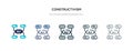 Constructivism icon in different style vector illustration. two colored and black constructivism vector icons designed in filled,