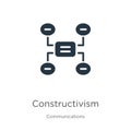 Constructivism icon vector. Trendy flat constructivism icon from communications collection isolated on white background. Vector