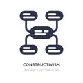 constructivism icon on white background. Simple element illustration from Communications concept