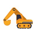 Constrution vehicle machinery isolated sideview Royalty Free Stock Photo