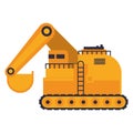 Constrution vehicle machinery isolated sideview Royalty Free Stock Photo