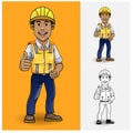 Constuction worker mascot Royalty Free Stock Photo