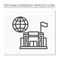 Consulate line icon