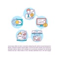 Consult online broker concept line icons with text