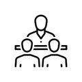 Black line icon for Consultant, counsellor and adviser