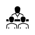 Black solid icon for Consultant, counsellor and adviser