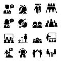 Consultant icon set Royalty Free Stock Photo