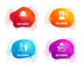 Consultant, Launch project and Face recognition icons. Repairman sign. Vector Royalty Free Stock Photo