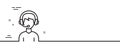 Consultant service line icon. Call center sign. Minimal line pattern banner. Vector