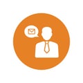 Consultant support icon / orange color