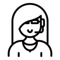 Consultant support icon, outline style