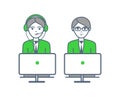 Consultants Man and Woman Consulting People Icons