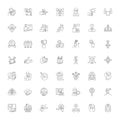 Consulting company linear icons, signs, symbols vector line illustration set