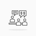 Consulting finance icon outline style