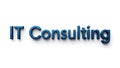 IT Consulting logo with modern typography on a plain background Royalty Free Stock Photo
