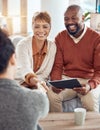 Consulting, planning and handshake with old couple and financial advisor for investment, insurance and retirement Royalty Free Stock Photo