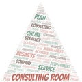 Consulting Room typography vector word cloud. Royalty Free Stock Photo