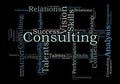 Consulting word cloud Royalty Free Stock Photo