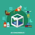 Consumables For 3d Printing Design Concept Royalty Free Stock Photo